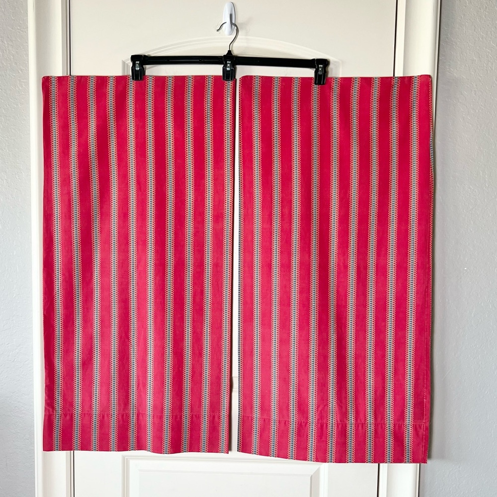 Vintage Ralph Lauren Red Chimayo Southwestern King Pillowcases - Pair Rare USA